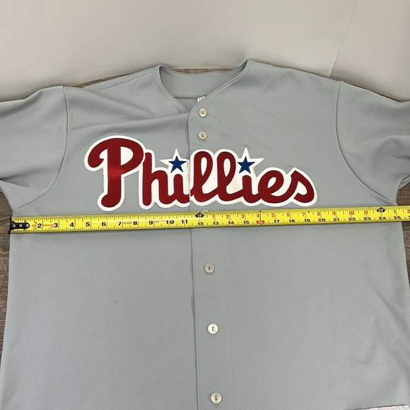 Philadelphia Phillies Majestic Gray Road Authentic Collection Flex Base Jersey - Picture 7 of 9
